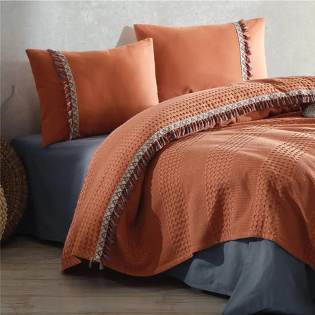 Classy Pique Double Bohemline V2 Tile Duvet Cover Set Julia M LifeStyles