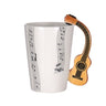Guitar Ceramic Cup Personality Music Note Milk Juice Lemon Mug Coffee Tea Cup Home Office Drinkware Unique Gift