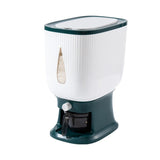 White and green coffee maker on a white background