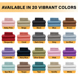 Lux Décor 6Pc Solid Sheet Set – Brushed Microfiber, 16" Deep Pockets
