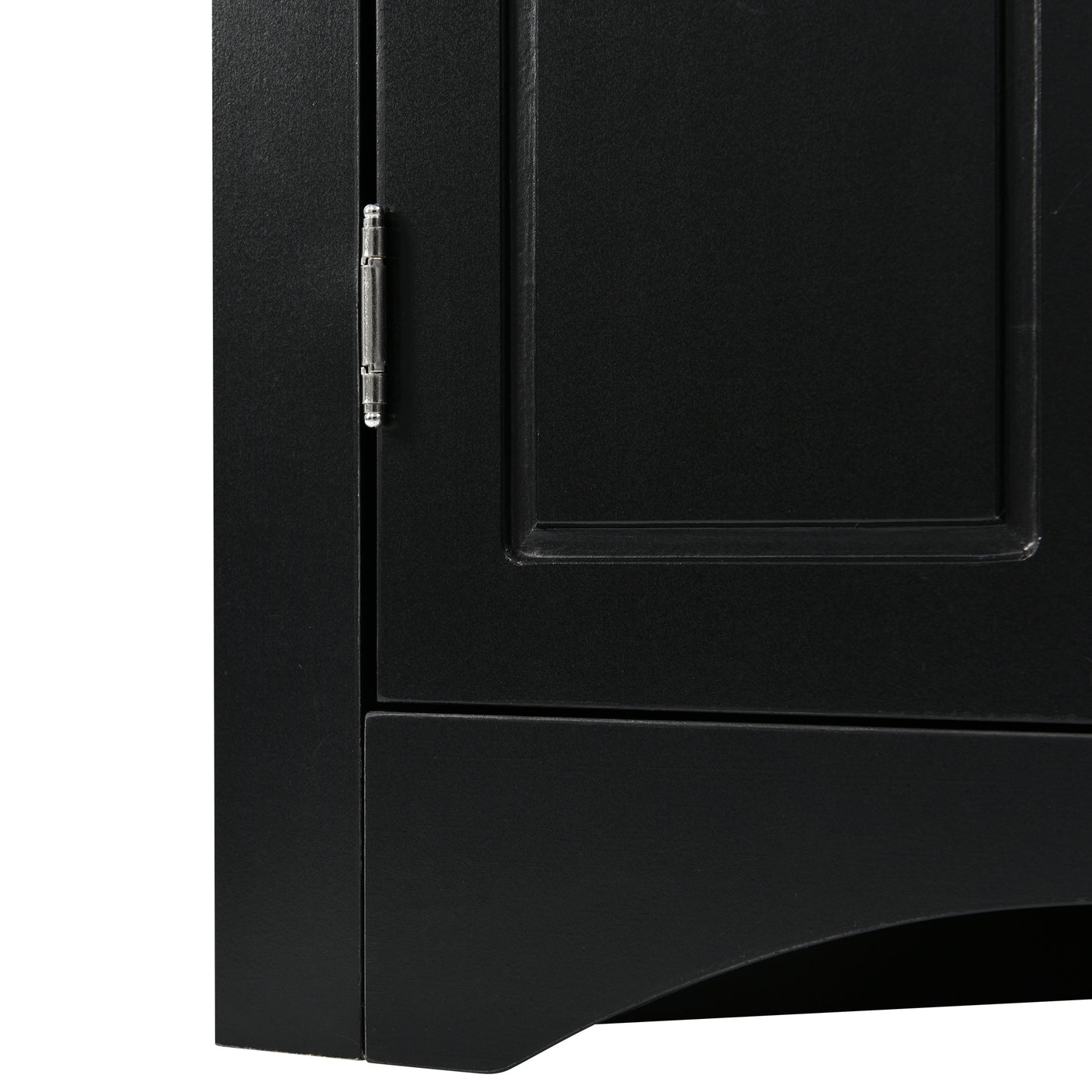 Black Triangle Bathroom Storage Cabinet with Adjustable Shelves, Freestanding Floor Cabinet for Home Kitchen - Julia M LifeStyles
