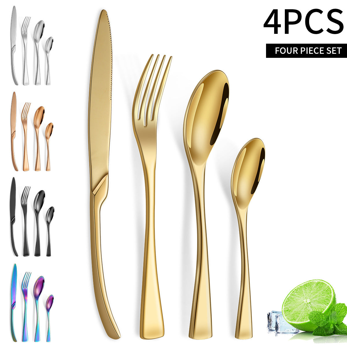 Luxury 24-Piece 304 Stainless Steel Cutlery Set - Dishwasher Safe Silverware Julia M Home & Kitchen