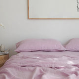 Blush Pink 100% Cotton 3-Piece Duvet Cover Set 300tc Thread Count Anti-Static Anti-Bacteria European-American Style Solid Hotel