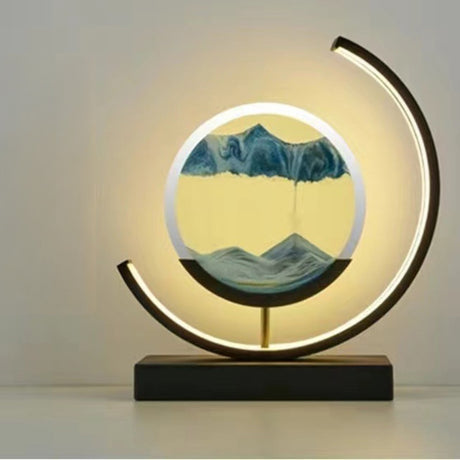 European Style LED Flowing Sand Painting Lamp - Elegant Night Light for Home