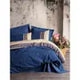 Rayen Navy Blue Folk Art Duvet Cover Set Single Cotton Box Handcrafted Design