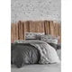Clasy Ranforce Astera V1 Anthracite Duvet Cover Set for Double Bed Elegant Ranforce Design and High Quality Fabric Julia M LifeStyles