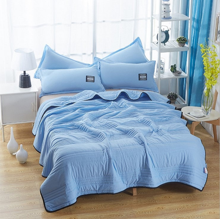 Summer Quilt Air Conditioning Quilt Solid Color Quilted Single and Double Quilt Vacuum Solid Color Summer Cool Quilt - Julia M LifeStyles