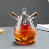 Kitchen Storage Sealed Bottles, Double-layer 2-in-1 Glass Bottles, Oil, Vinegar, Sauce, Seasoning Bottles, Kitchen Tools
