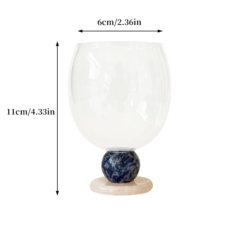 Orba Sculptural Glass Goblet