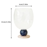Orba Sculptural Glass Goblet