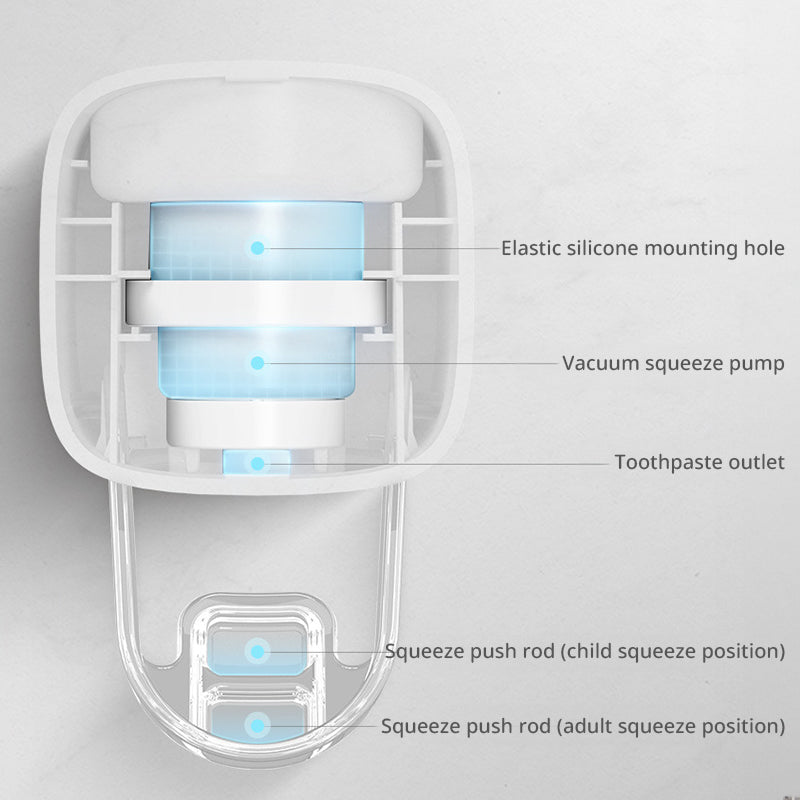 Premium Wall-Mounted Automatic Toothpaste Dispenser with Dust-Proof Design