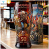 Colored glass bottle beer glass