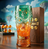 Colored glass bottle beer glass
