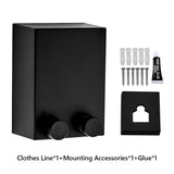 Indoor Outdoor Retractable Stretch Washing Invisible Line Mounted Drying Rope Laundry Clothes Line 13.8ft Automatic Wall Hanging