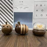 Creative Toothpick Box Toothpick Dispenser Wooden Bee Shape Toothpick Holder