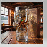 Colored glass bottle beer glass