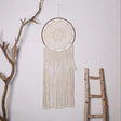 Nordic Creative Hook Flower Dream Catching Net Feather Wind Chime Pendant Home Decor Entrance Decoration Wedding Background eprolo
