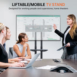Universal Rotating TV Stand, Suitable for 32-80 inch TVs, Tiltable Desktop TV Stand, Maximum VESA 600x400mm (Black)