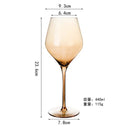 Golden Amber Crystal Wine Glass