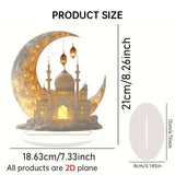 2025 Ramadan 2D Acrylic Moon - Castle Ornament. Eid Al - fitr Decoration, Muslim Home & Party Gift. eprolo