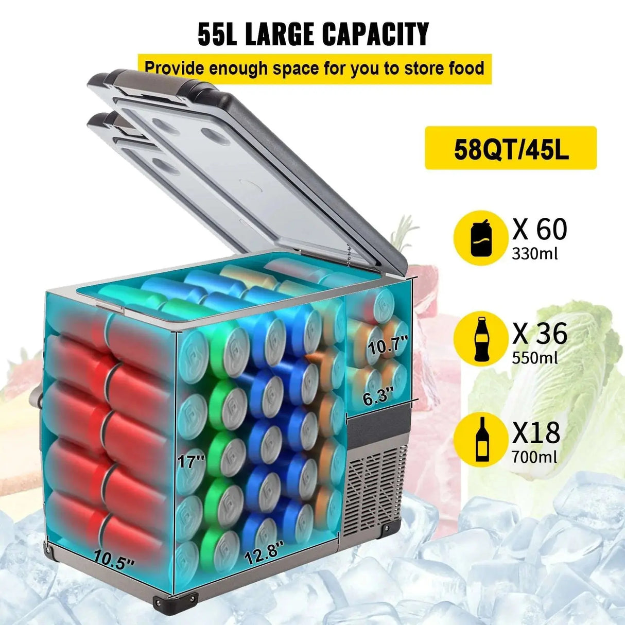 APP Control Portable Compressor Mini Fridge Freezer - Julia M LifeStyles