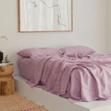 Blush Pink 100% Cotton 3-Piece Duvet Cover Set 300tc Thread Count Anti-Static Anti-Bacteria European-American Style Solid Hotel