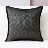 Accessible Luxury Wind Black Geometric Fox Fur Pillow Cover - Julia M LifeStyles