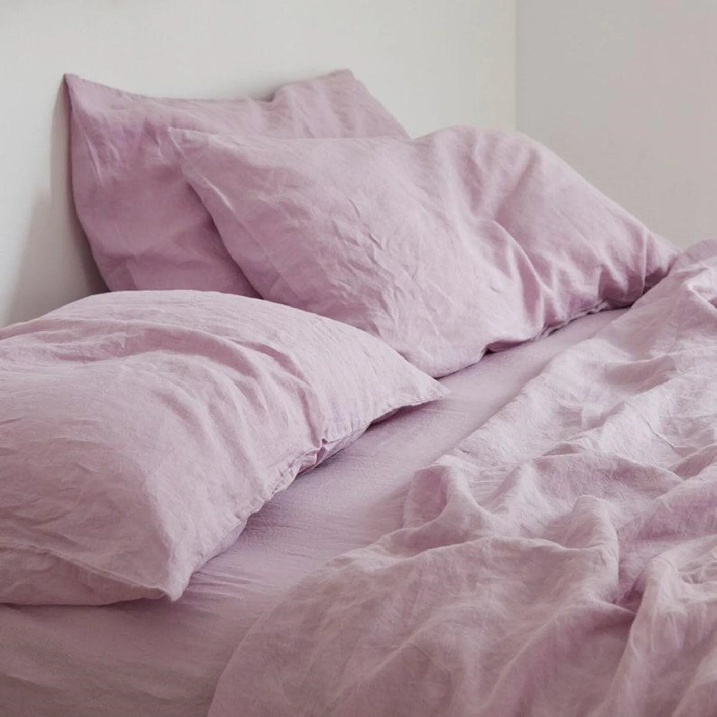 Blush Pink 100% Cotton 3-Piece Duvet Cover Set 300tc Thread Count Anti-Static Anti-Bacteria European-American Style Solid Hotel