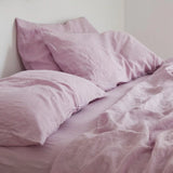 Blush Pink 100% Cotton 3-Piece Duvet Cover Set 300tc Thread Count Anti-Static Anti-Bacteria European-American Style Solid Hotel