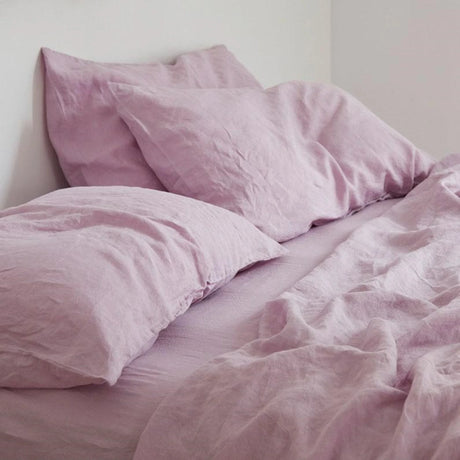 Blush Pink 100% Cotton 3-Piece Duvet Cover Set 300tc Thread Count Anti-Static Anti-Bacteria European-American Style Solid Hotel