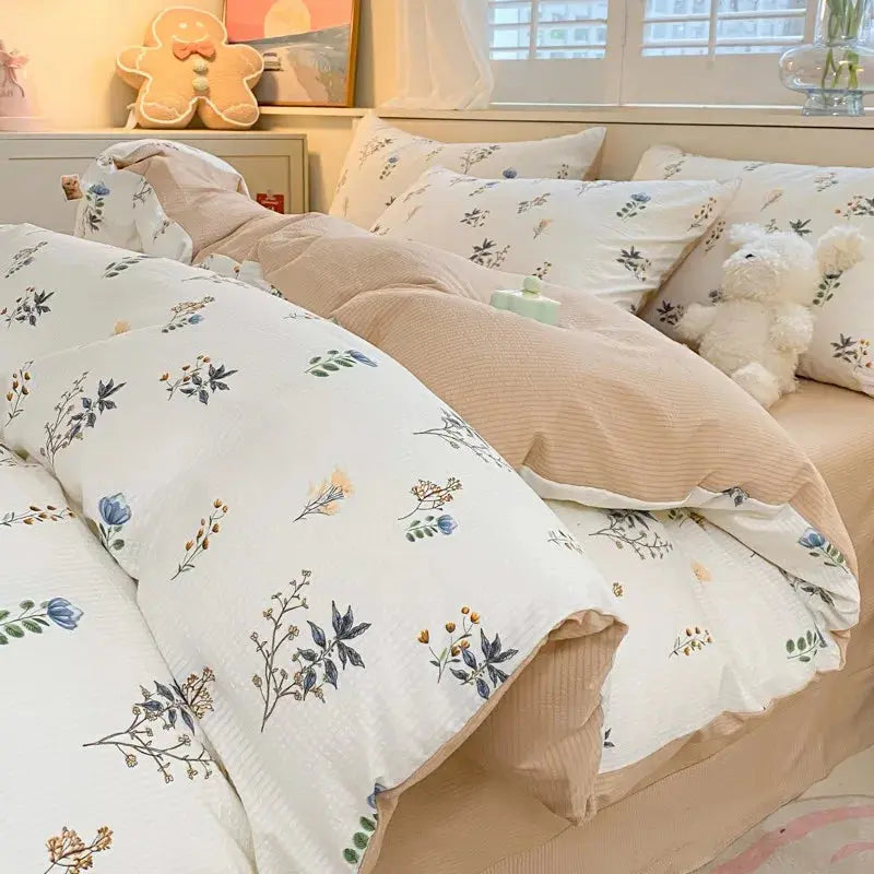 Aesthetic Floral Bedding Set - Twin to Queen Duvet Cover with Pillowcases Julia M LifeStyles