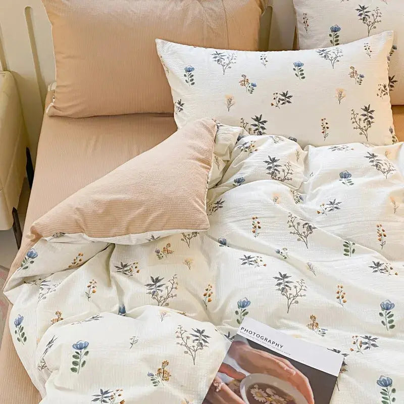 Aesthetic Floral Bedding Set - Twin to Queen Duvet Cover with Pillowcases Julia M LifeStyles