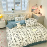 Aesthetic Floral Bedding Set - Twin to Queen Duvet Cover with Pillowcases Julia M LifeStyles