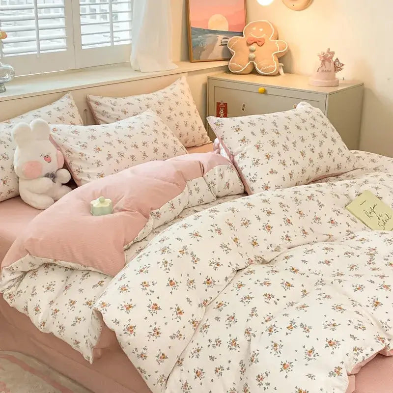 Aesthetic Floral Bedding Set - Twin to Queen Duvet Cover with Pillowcases Julia M LifeStyles