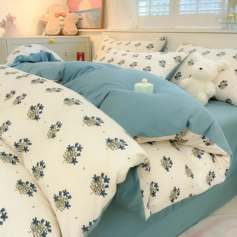 Aesthetic Floral Bedding Set - Twin to Queen Duvet Cover with Pillowcases Julia M LifeStyles