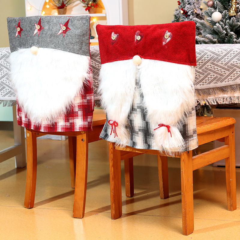 Christmas Chair Accessories Rudolf Chair Set Hotel Restaurant Table Chair Back Set Atmosphere Decoration Christmas Decoration