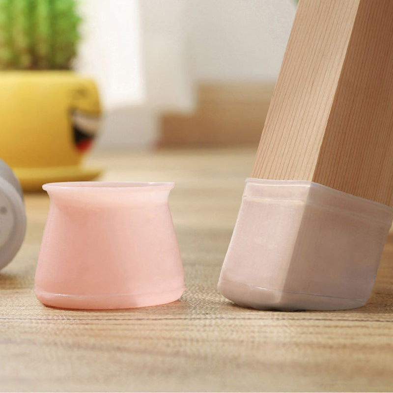 Silicone Chair Foot Cover Mute Wear-Resistant Stool Table Foot Protection Cover Wood Floor Non-Slip Table Leg Pad Table And Chair Foot Pad