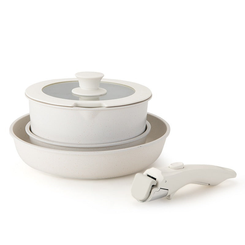 Detachable cookware set, pot, wheat rice stone, flat bottomed pan, non stick pan, frying pan, household handle - Julia M LifeStyles