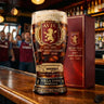Colored glass bottle beer glass