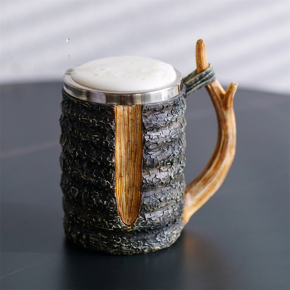 Original Tree Branch Mug - Rustic Log Design Beer Cup