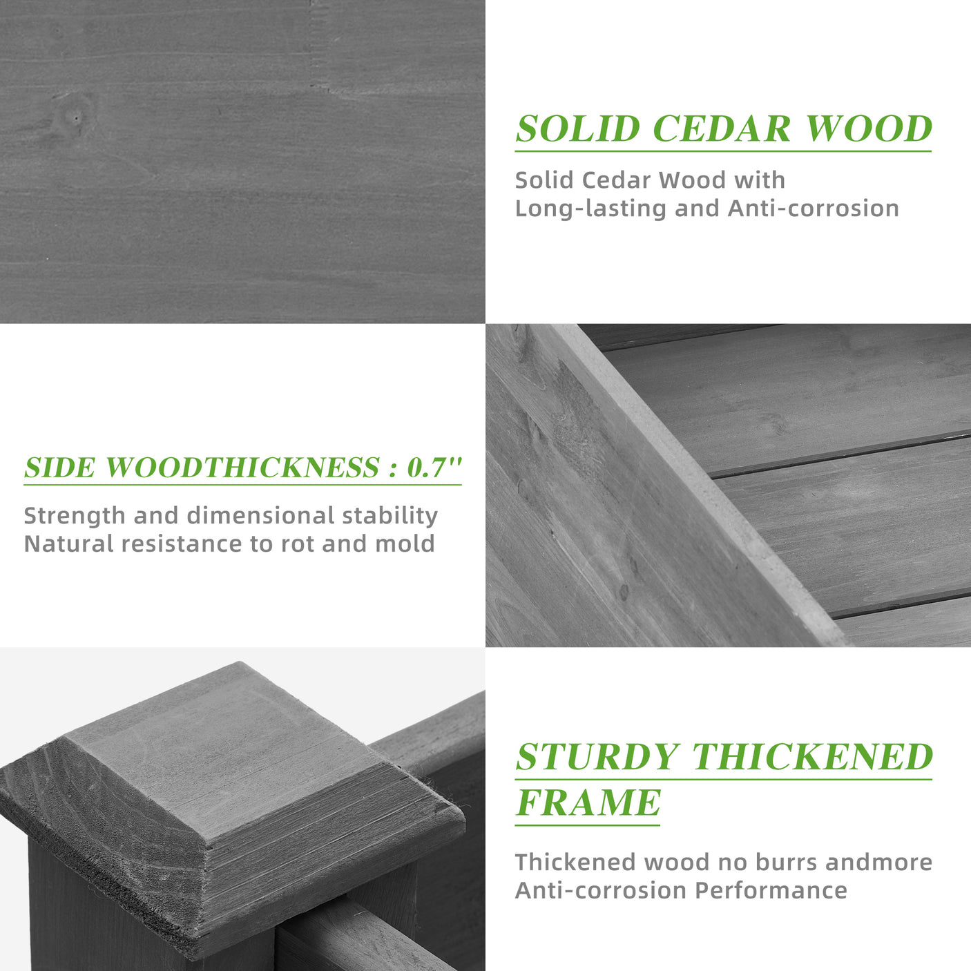 Raised Garden Bed with Legs, Elevated Wooden Planter Box for Outdoor Plants - Julia M LifeStyles