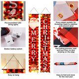 Door hanging LED illuminated party curtains Christmas party decorations Couplets with lights hanging curtains banners