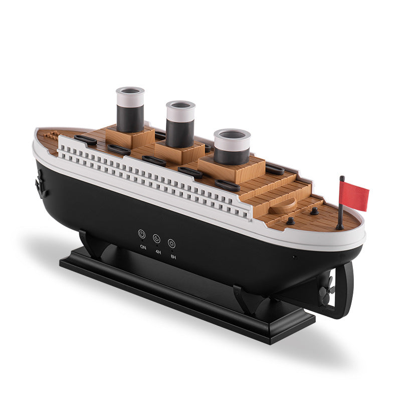 Titanic ship model humidifier (250ml), also an essential oil diffuser with jellyfish smoke ring spray for home aroma. - Julia M LifeStyles