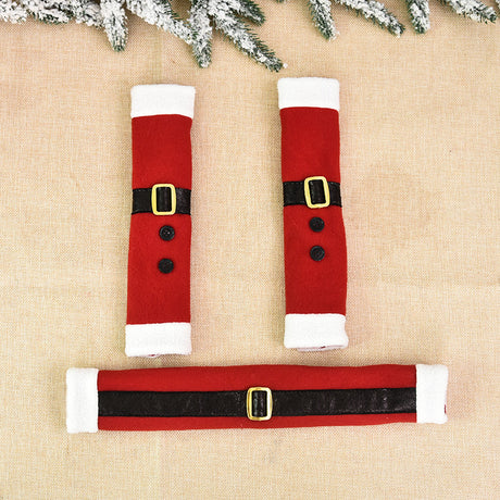 Christmas decorations, fleece cloth, refrigerator, gloves, home decorations, door handles, gloves, microwave oven, gloves