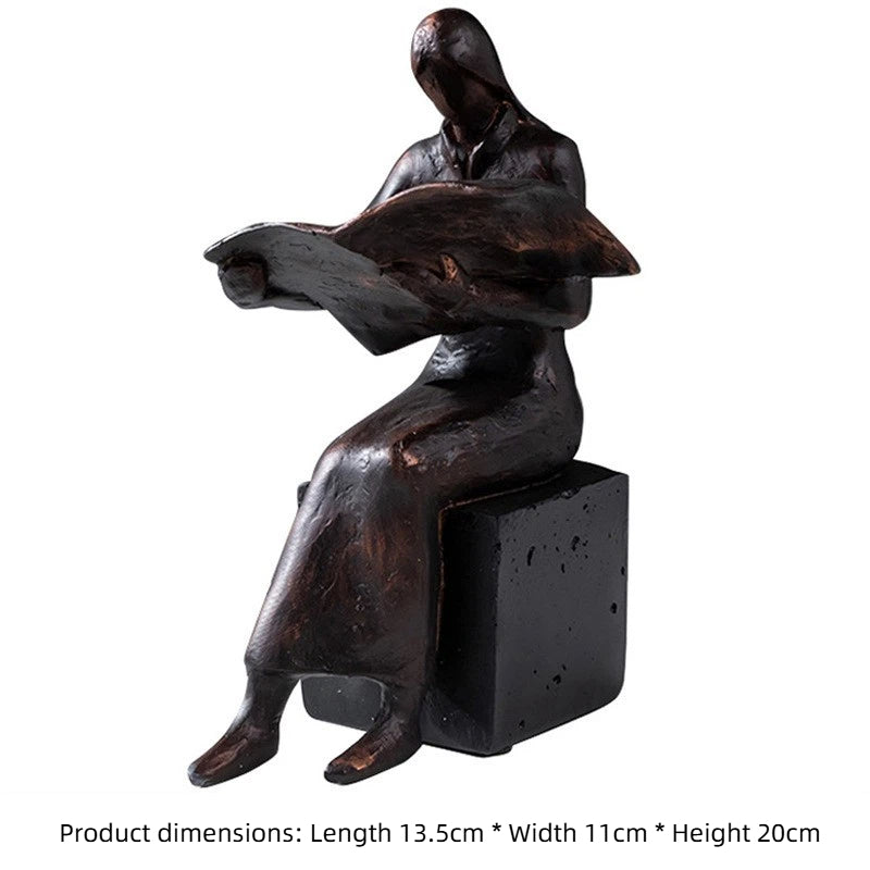 Reader ornament reader statue resin ornament