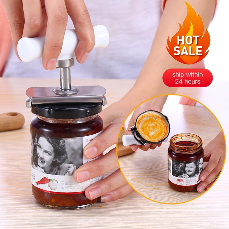 Multi-function Bottle Cap Opener Stainless Steel Lids Off Jar Opener Labor-saving Screw Can Opener for Kitchen Gadget
