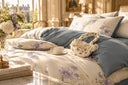 Floral Jacquard Cotton-Gauze Bedding Set