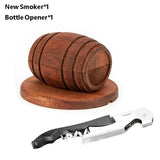 New Barrel Cocktail Smoking Kit with Wood Chips 4 Flavors Old Fashioned Drink Smoker Infuser for Bar Drinks Kitchen