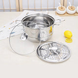 Stainless steel cookware set of 18 pieces household kitchen set soup pot set 16-26cm cutlery set pot set