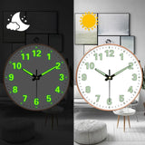 8-inch [20CM] creative living room clock, night light bedroom, simple and non perforated clock wall, clock watch wall - Julia M LifeStyles